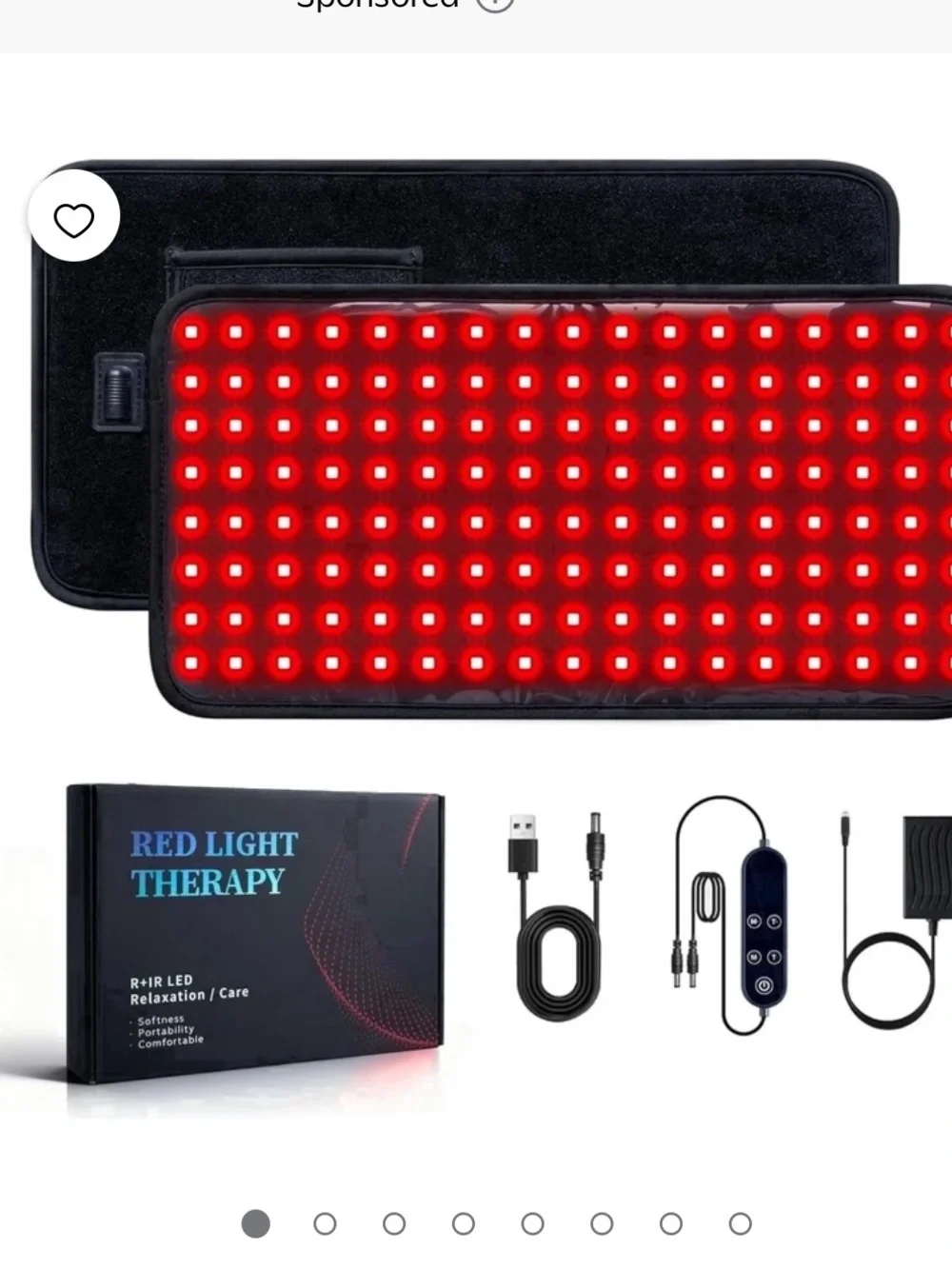 660nm 850nm Near Infrared Red Light Therapy 120 LED Wrap Pad Belt Pain Relief